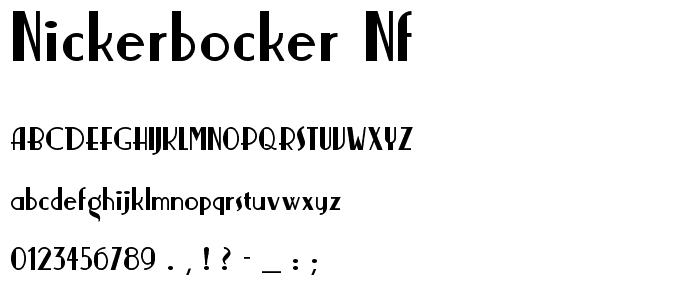 Nickerbocker NF font